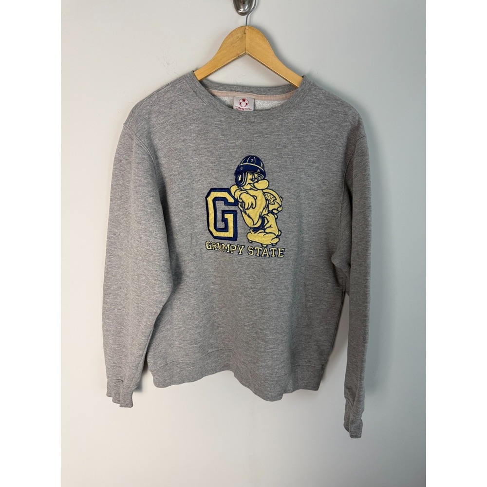 Disney‎ Store Grumpy State Sweatshirt Mens M Gray Pullover Graphic Casual